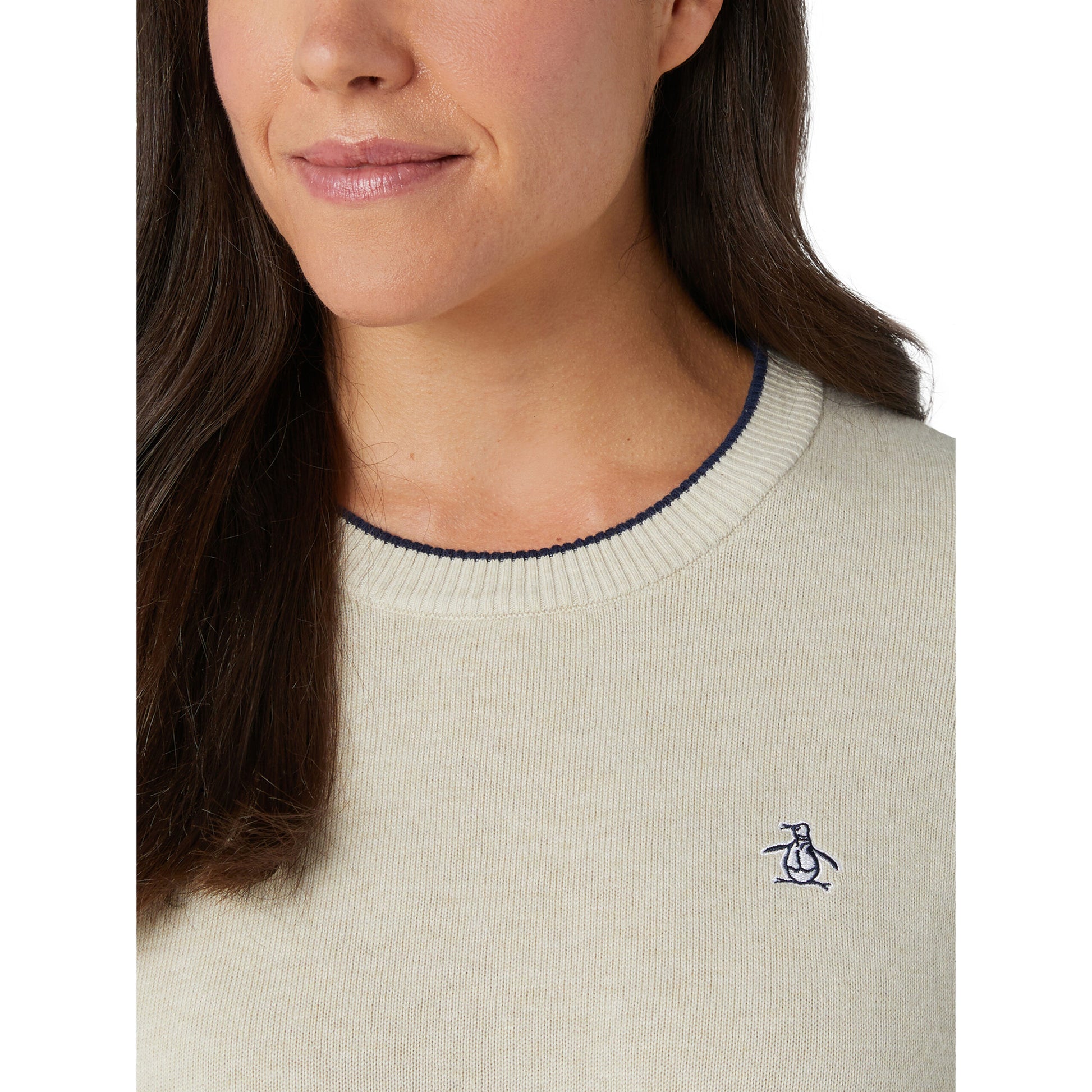 Original Penguin Ladies Cotton Blend Crew Neck Sweater