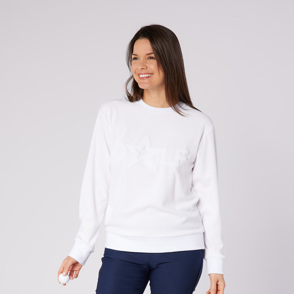  Swing Out Sister Ladies Fun Towelling Logo Sweater For Effortless Everyday Style