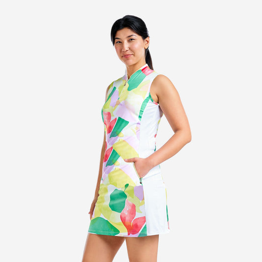 Nivo Ladies Sleeveless Liv-Cool Dress in Abstract Print