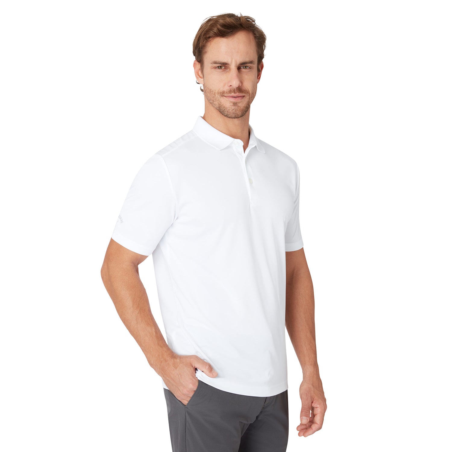 Callaway Mens Short Sleeve Solid Polo
