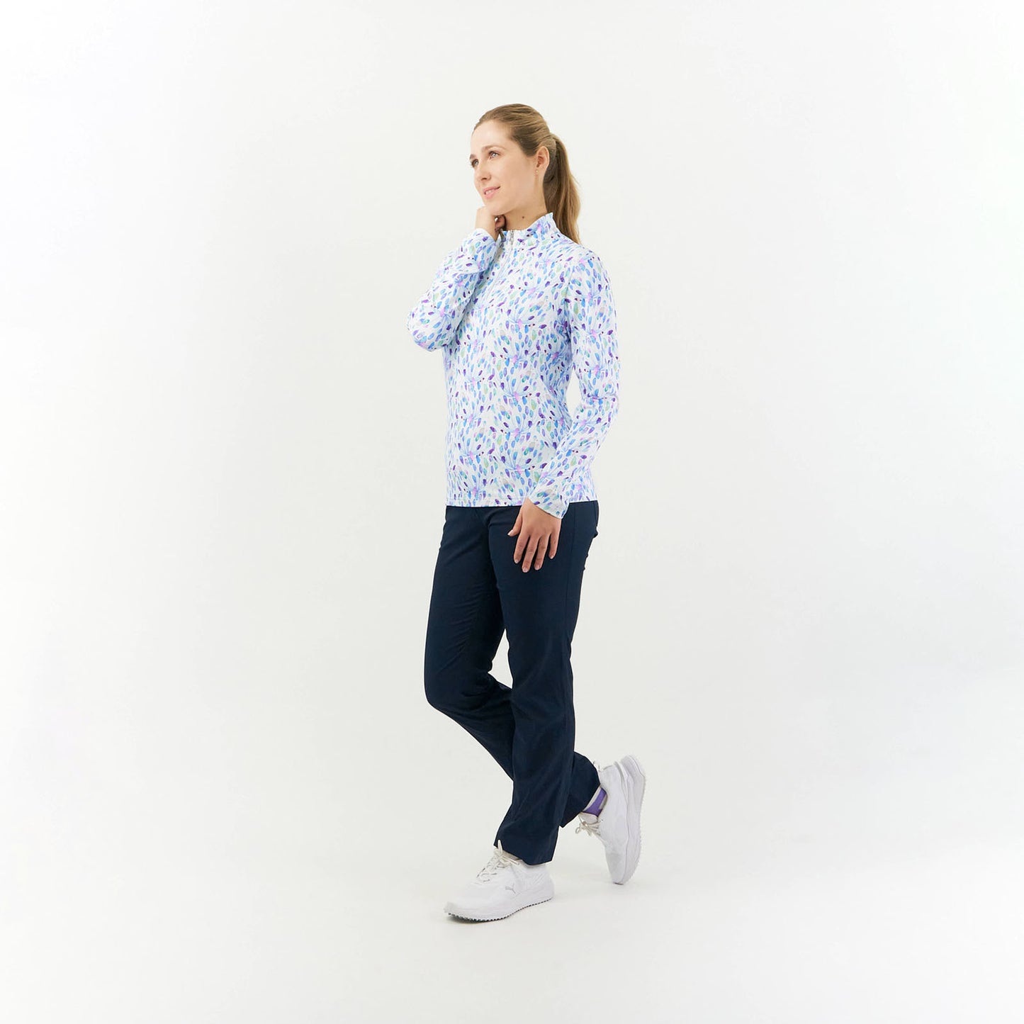 Pure Ladies Long Sleeve Top in Opal Wish Print with Sun Protection