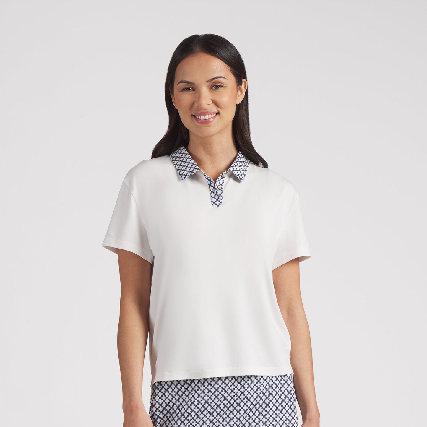 Puma Golf Ladies Polo with Ultra-Soft Finish and A Fun Pop Of Print For Effortless Style