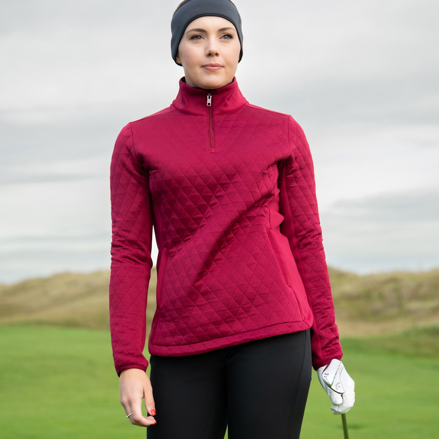 Callaway Women's 1/4 Zip Thermal Quilted Golf Top