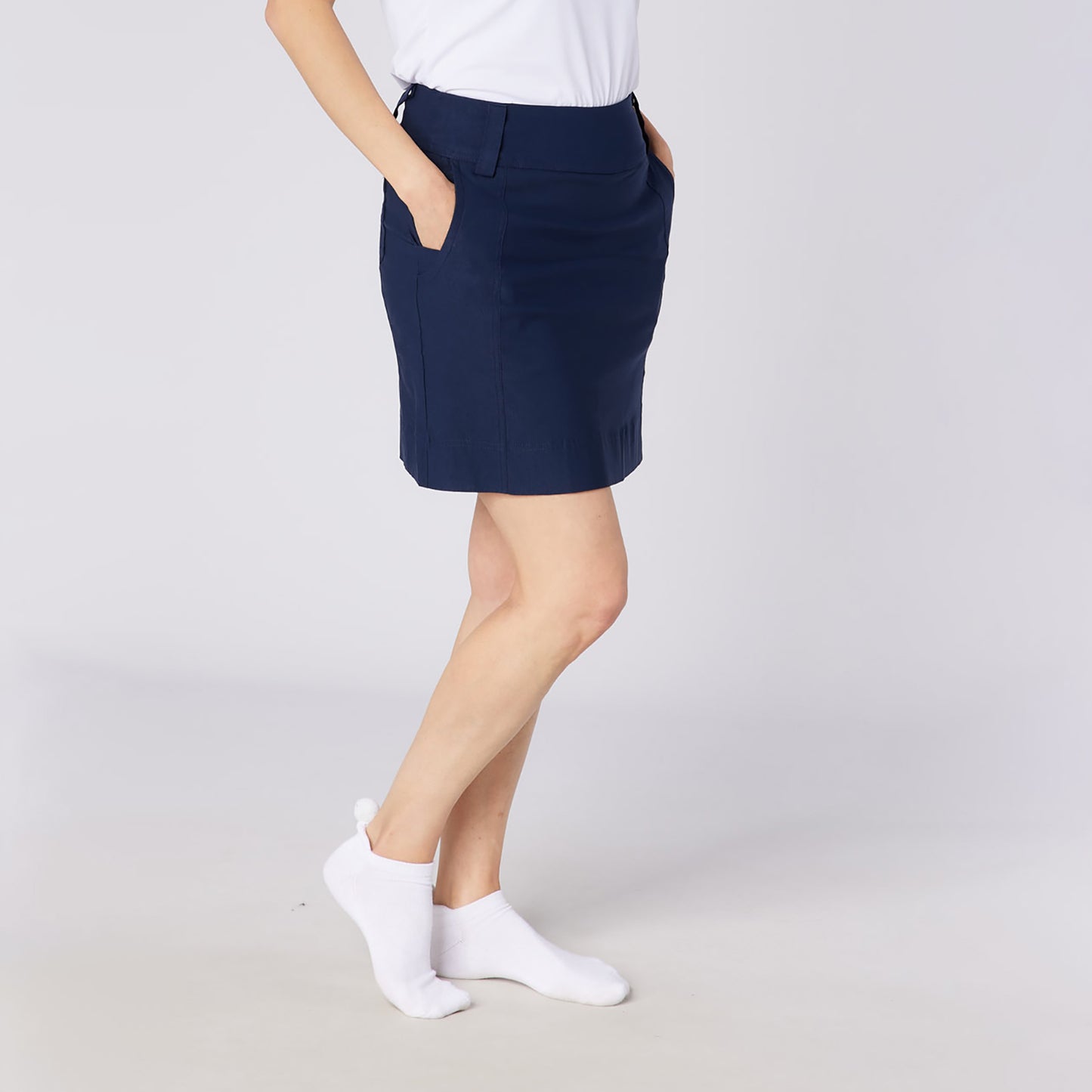 Swing Out Sister Ladies Navy Pull-On Golf Skort