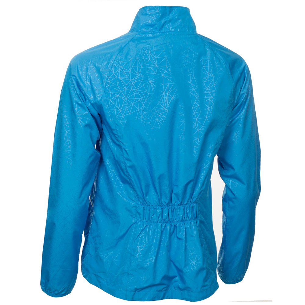 Green Lamb Ladies Cobalt Blue Geometric Jacquard Windbreaker Jacket - Last One Size 8 Only Left