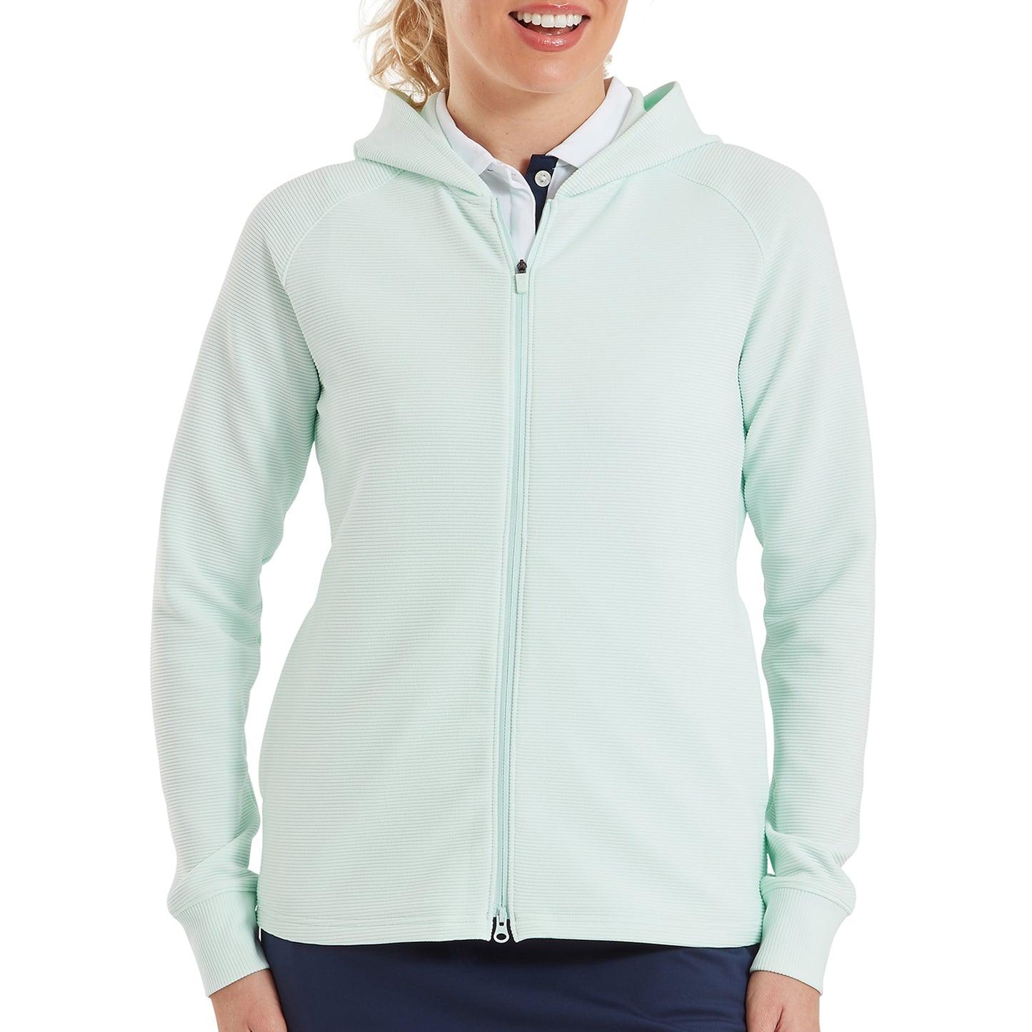 FootJoy Ladies Mid-Weight Hooded Ribbed Jacket Perfect for Golf & Casual Wear