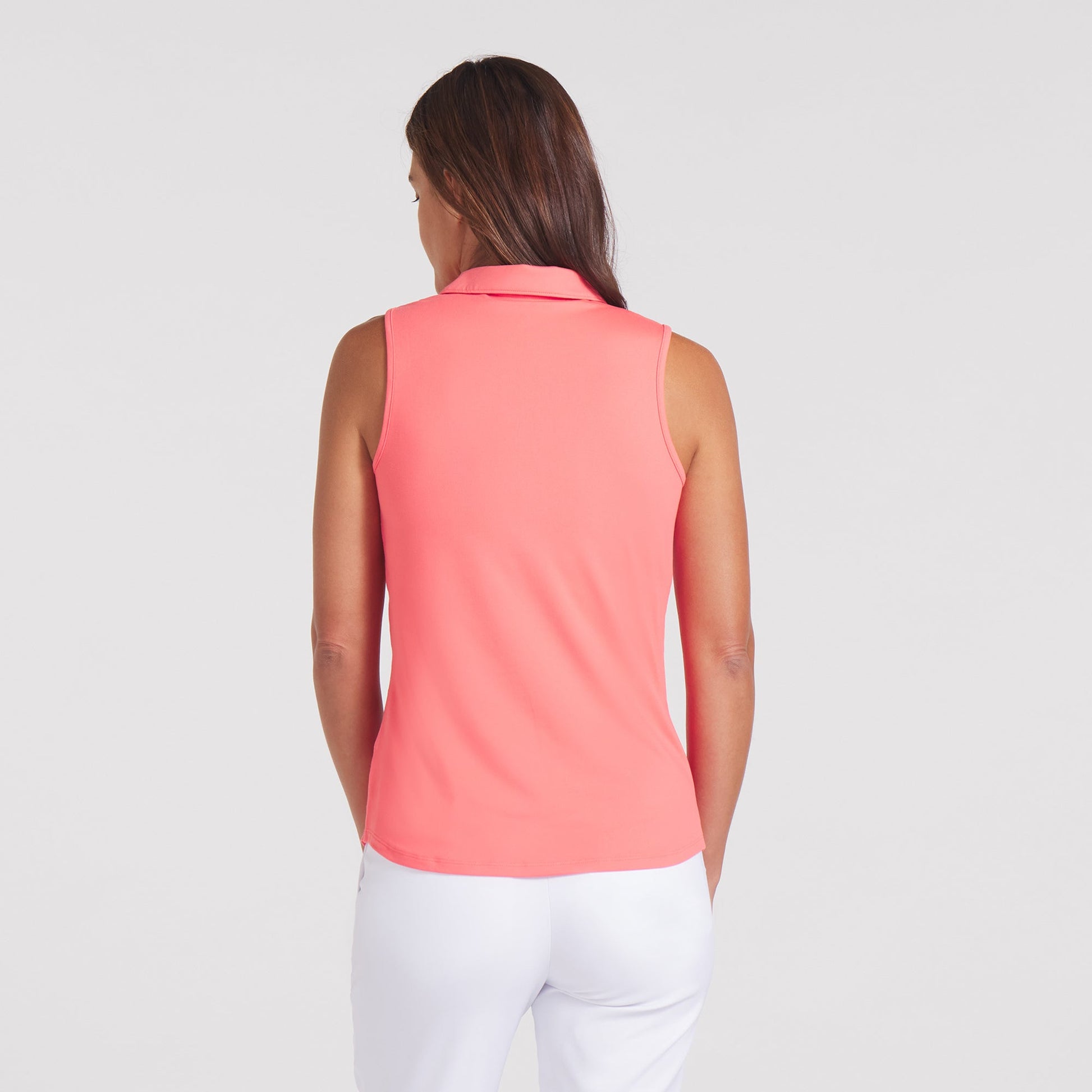 Puma Golf Ladies Sleeveless Polo with Piped V-neck