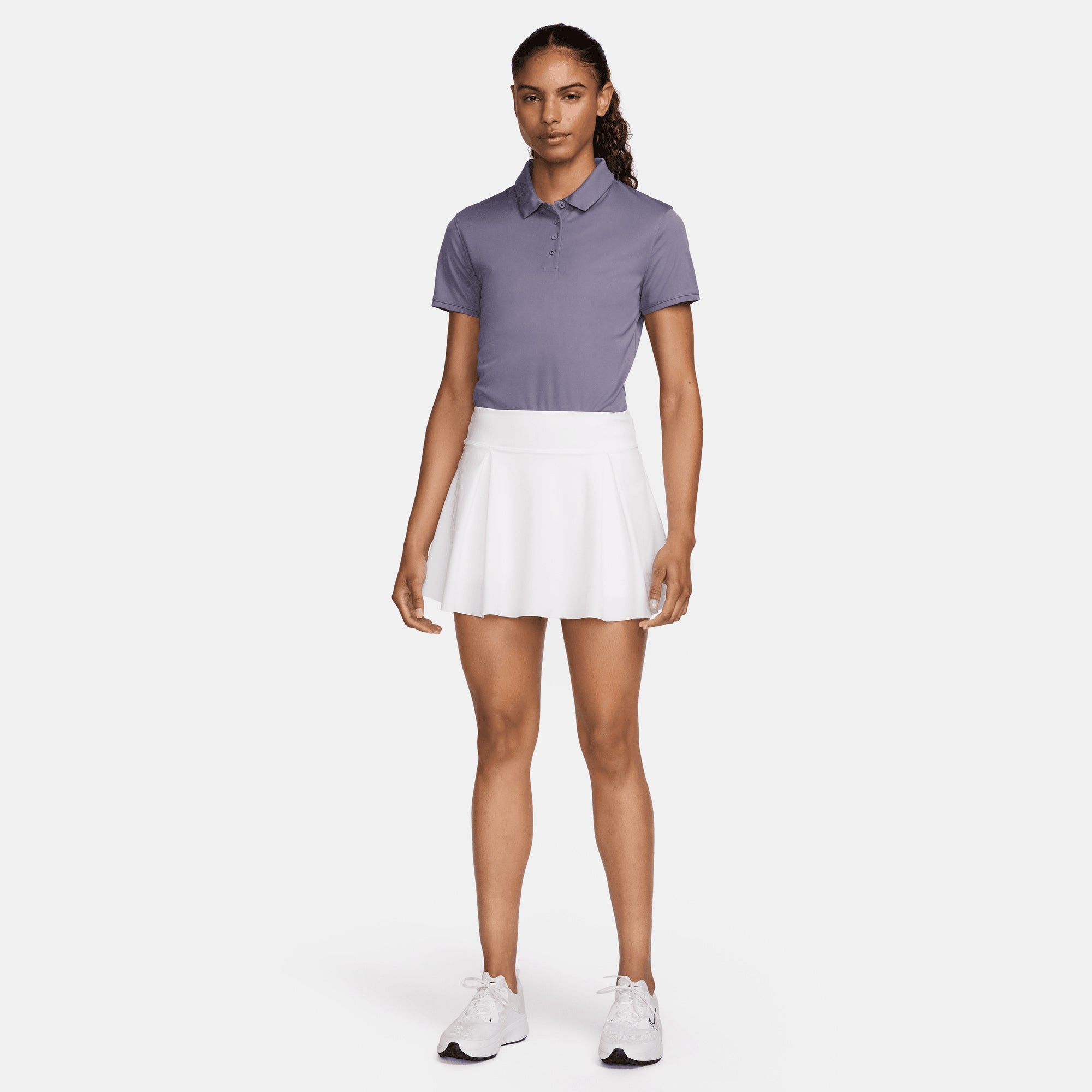 Nike Ladies Short Sleeve Dri FIT Golf Polo in Deep Mauve GolfGarb