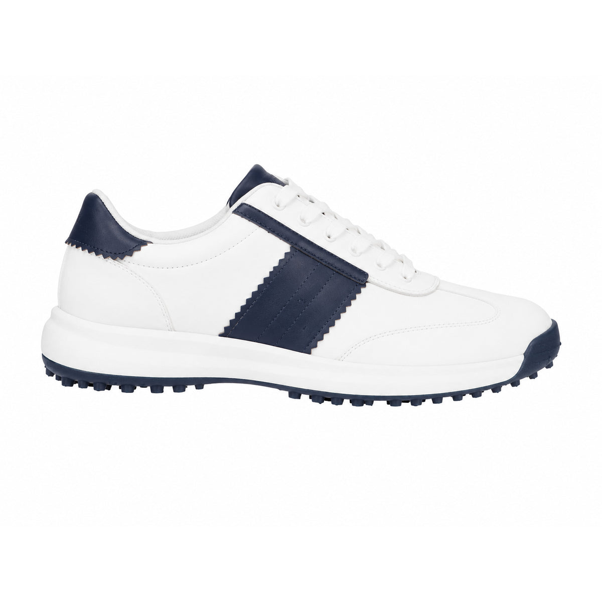 Swing Out Sister Golf Shoe with Soft Spikes with Navy Trim Detail