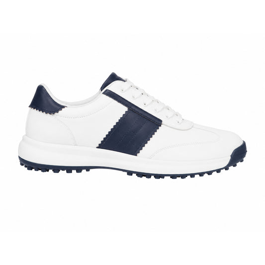 Swing Out Sister Golf Shoe with Soft Spikes with Navy Trim Detail