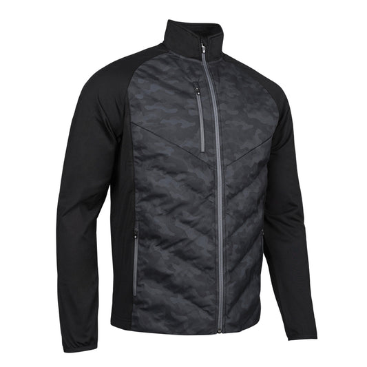 Sunderland Mens Thermal Hybrid Jacket with Water Repellent Finish in Black Camo