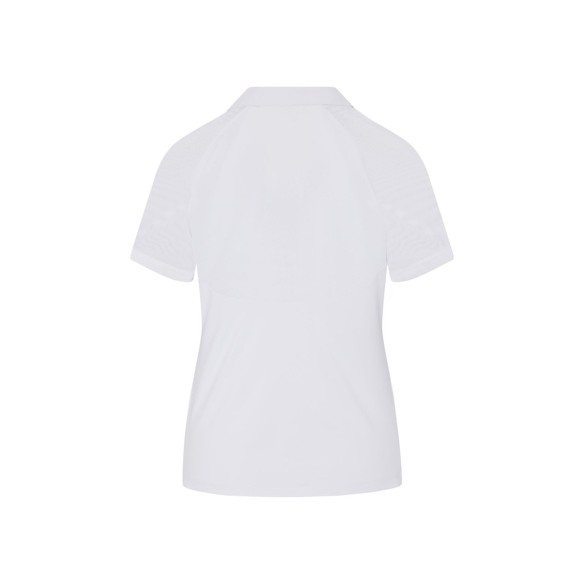 Original Penguin Ladies Short Sleeve V-Neck Polo With Mesh Detail in Bright White