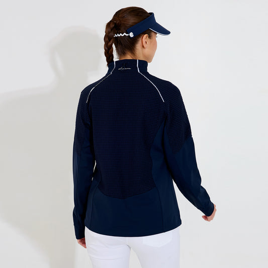 Abacus Ladies Hybrid Jacket in Navy - Lightweight, Breathable, Windproof, Water Repellent
