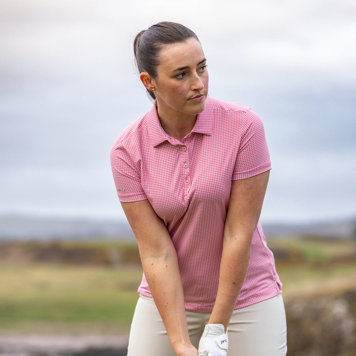 PING Ladies Printed Golf Polo Shirt 