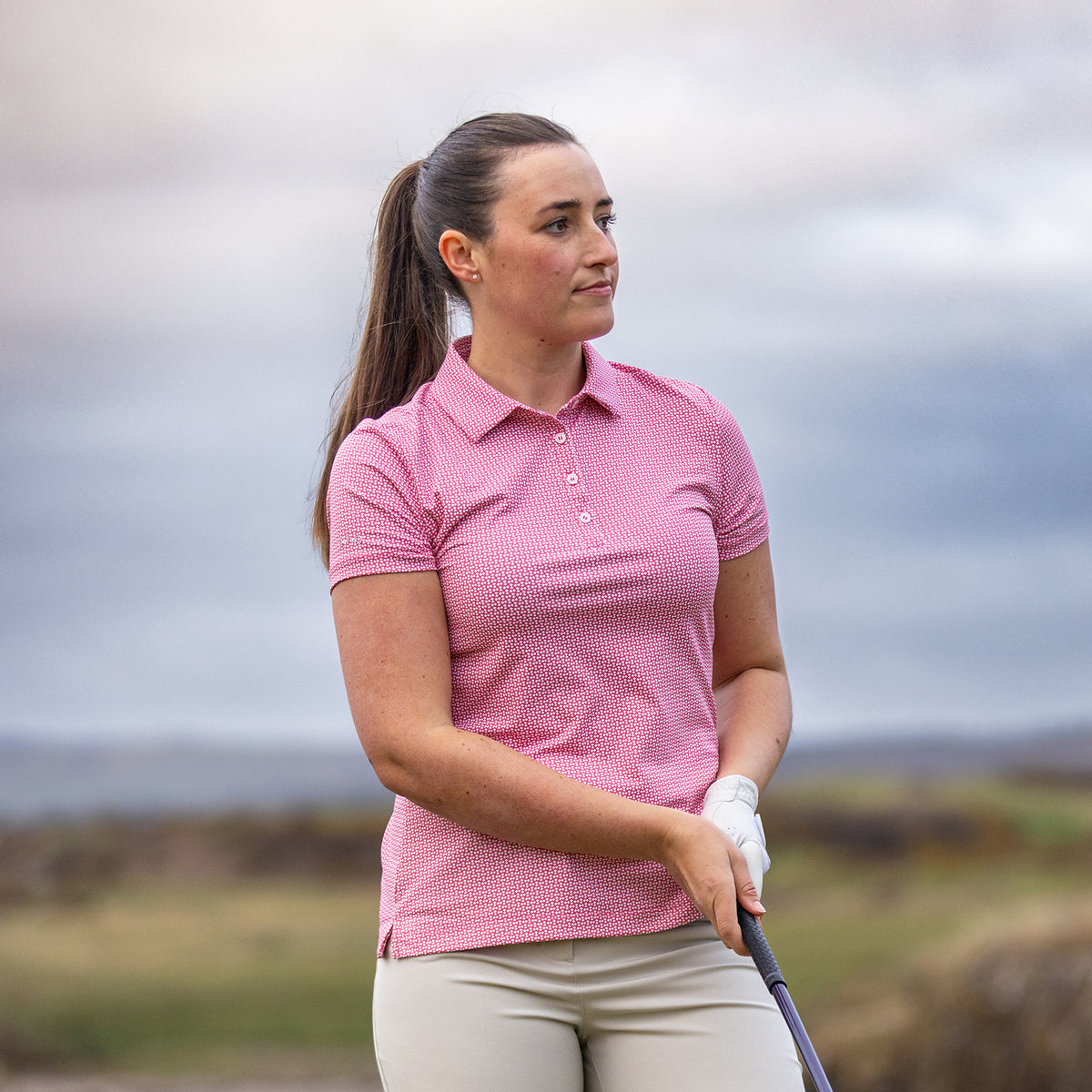 PING Ladies Printed Golf Polo Shirt 