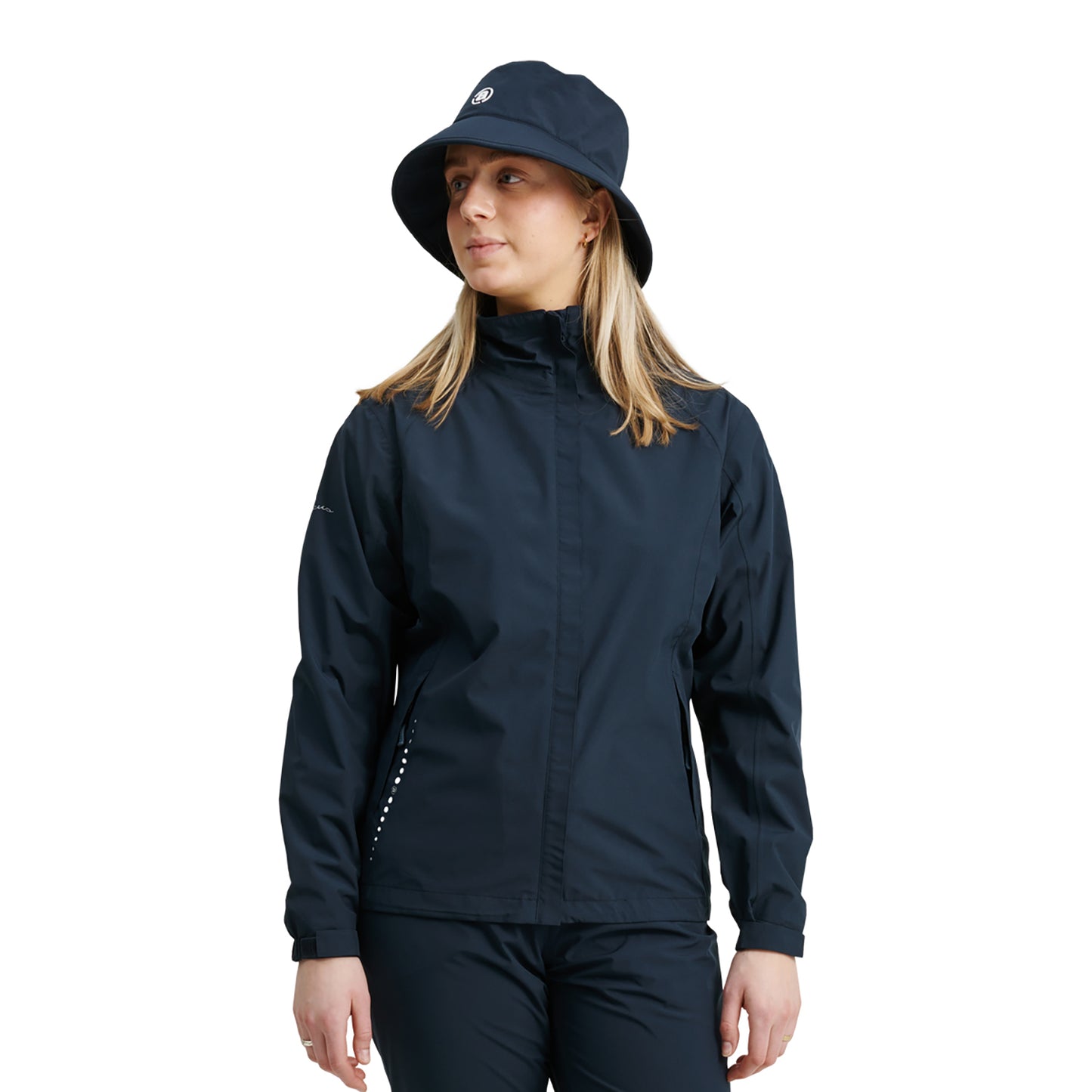 Abacus Ladies Links Stretch Rain Jacket in Navy