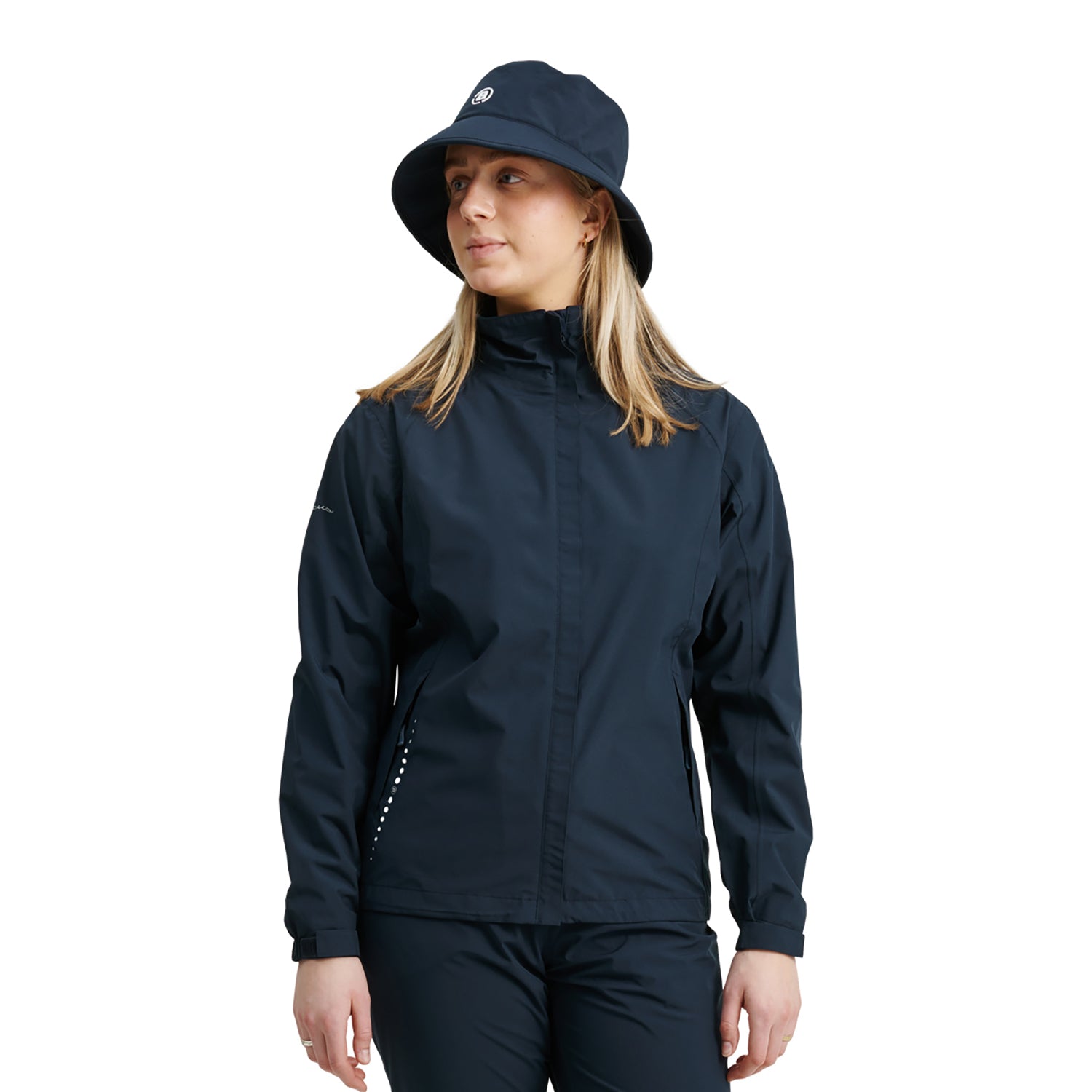 Abacus Ladies Links Stretch Rain Jacket in Navy