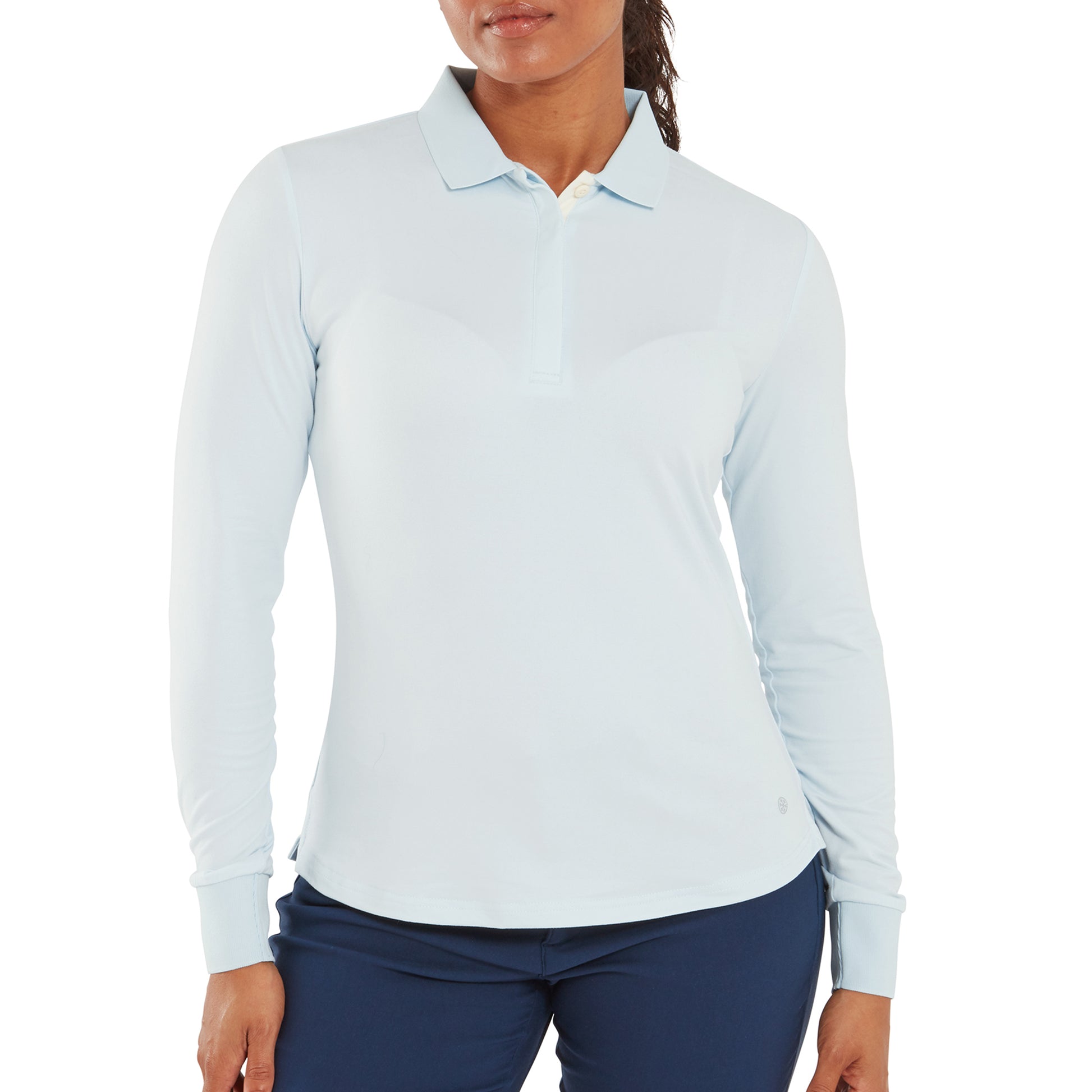 FootJoy Womens Soft-Stretch Thermal Long Sleeve Top in Pale Aqua
