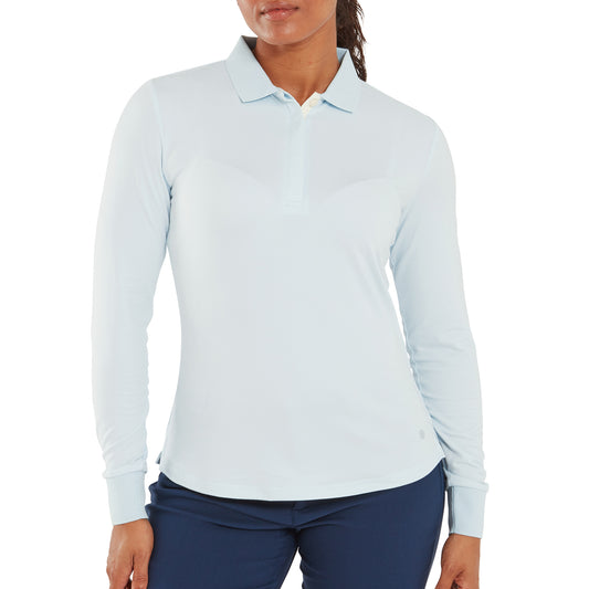 FootJoy Womens Soft-Stretch Thermal Long Sleeve Top in Pale Aqua