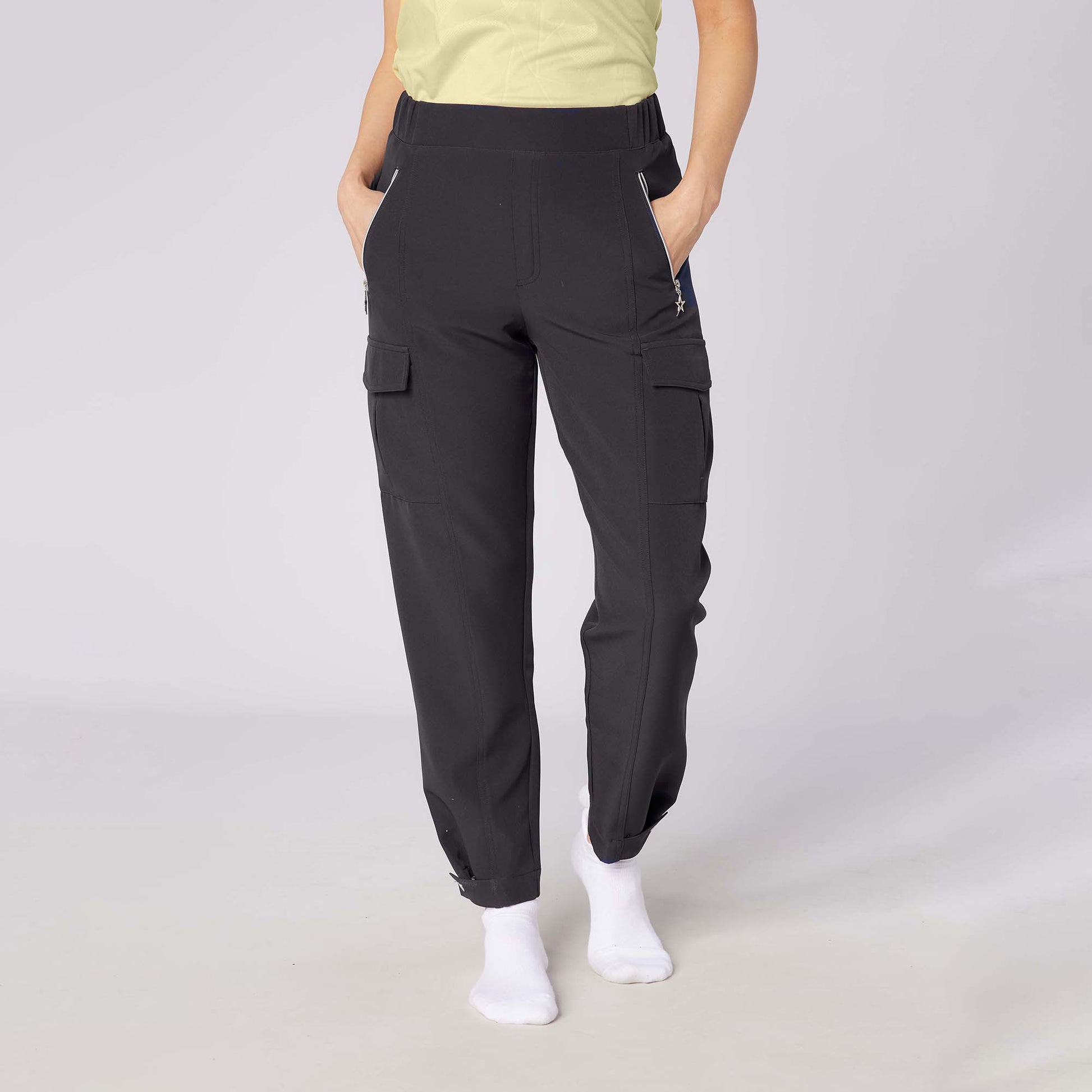 Swing Out Sister Ladies Black Cargo Style Trousers For Function & Fashion with Every Swing