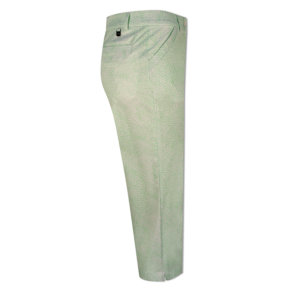 Ping Ladies Crop Trousers with Sensorcool in Mint Green & White Print - Last Pair Size 16 Only Left