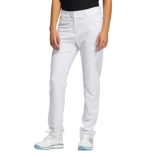 adidas Ladies Soft Stretch Golf Trousers in White
