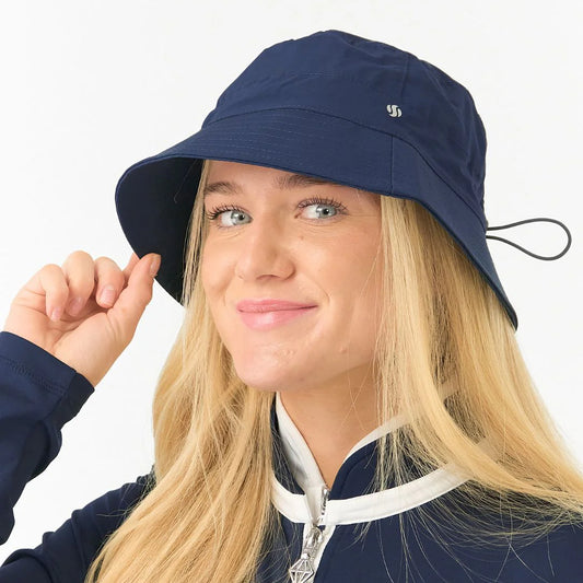 Surprizeshop Ladies Fleece Lined Waterproof Bucket Hat in Navy