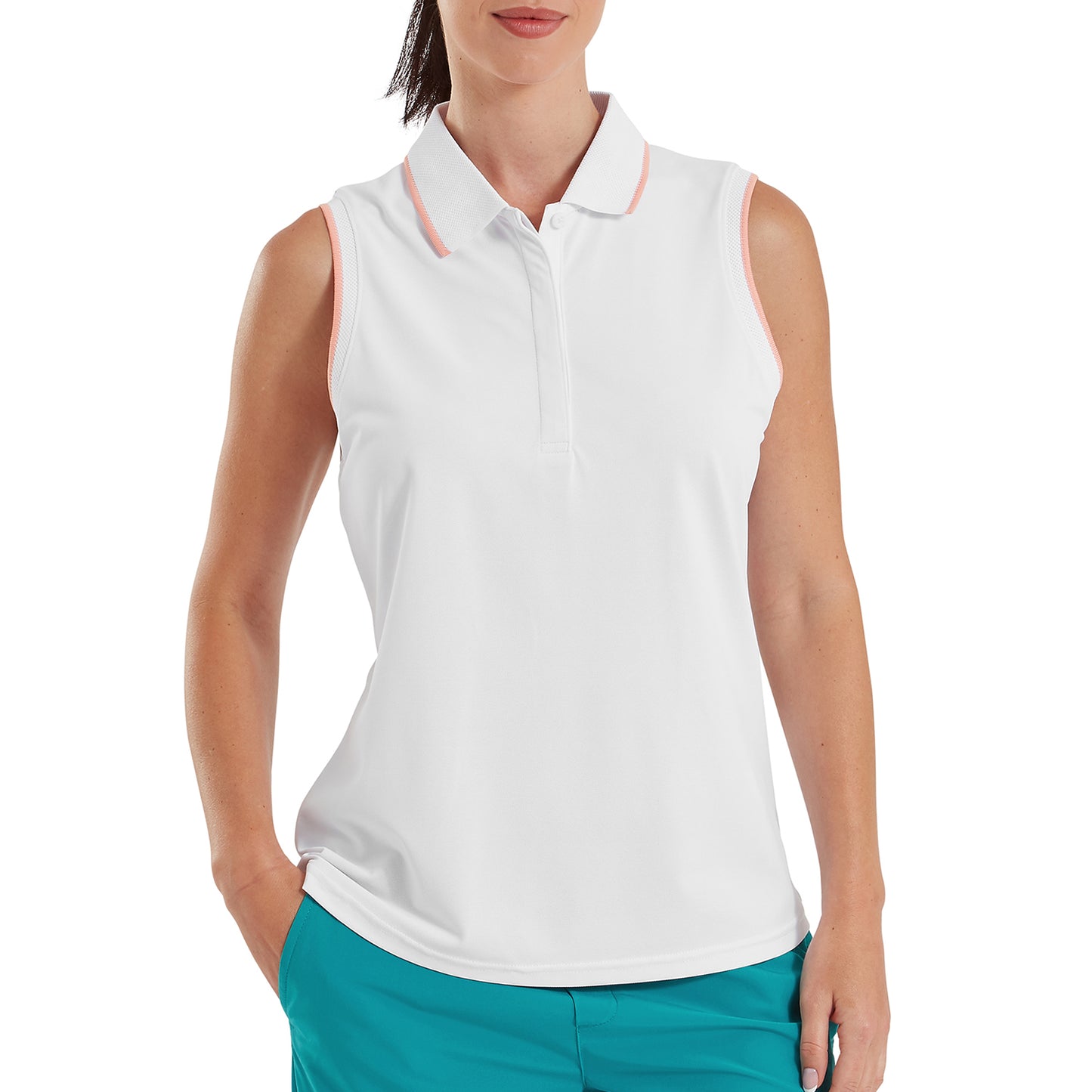 FootJoy Ladies Sleeveless Polo - Clean & Modern Style with Flattering Fit