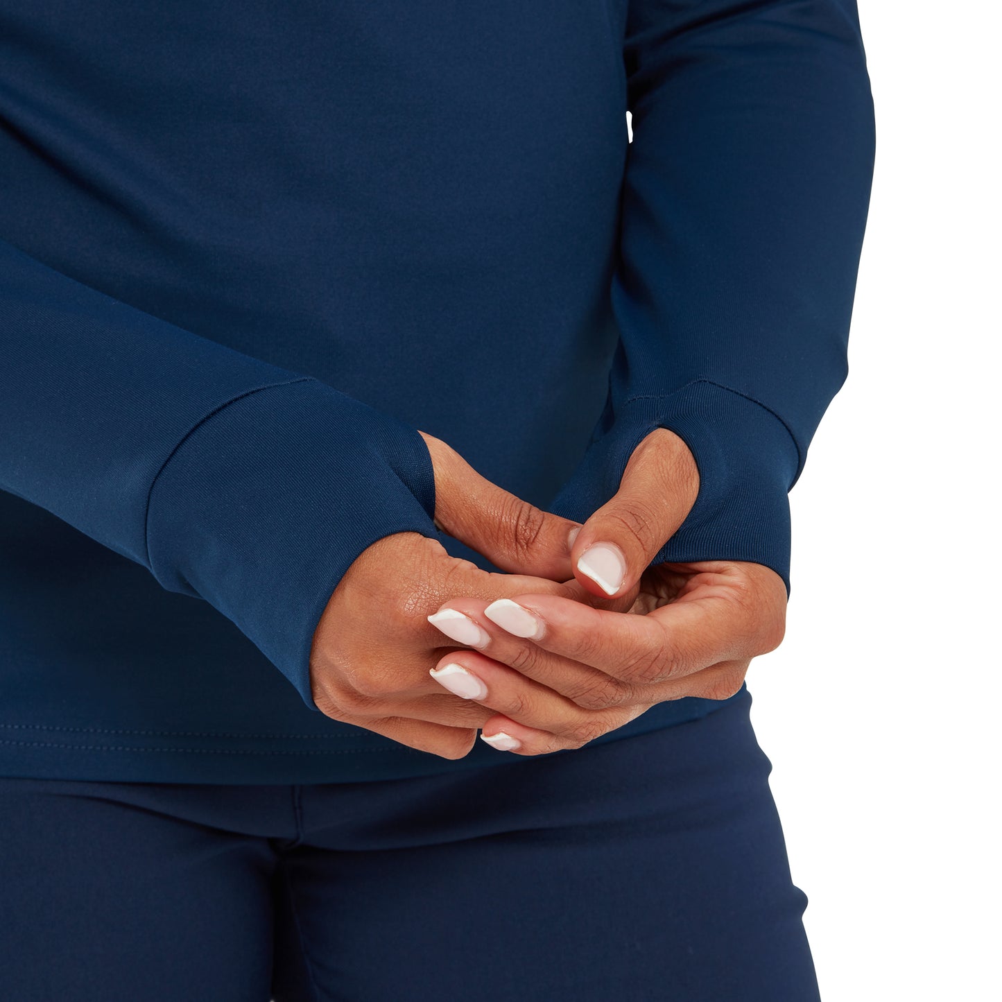 FootJoy Ladies Fleece Backed Thermal Hybrid Top in Navy