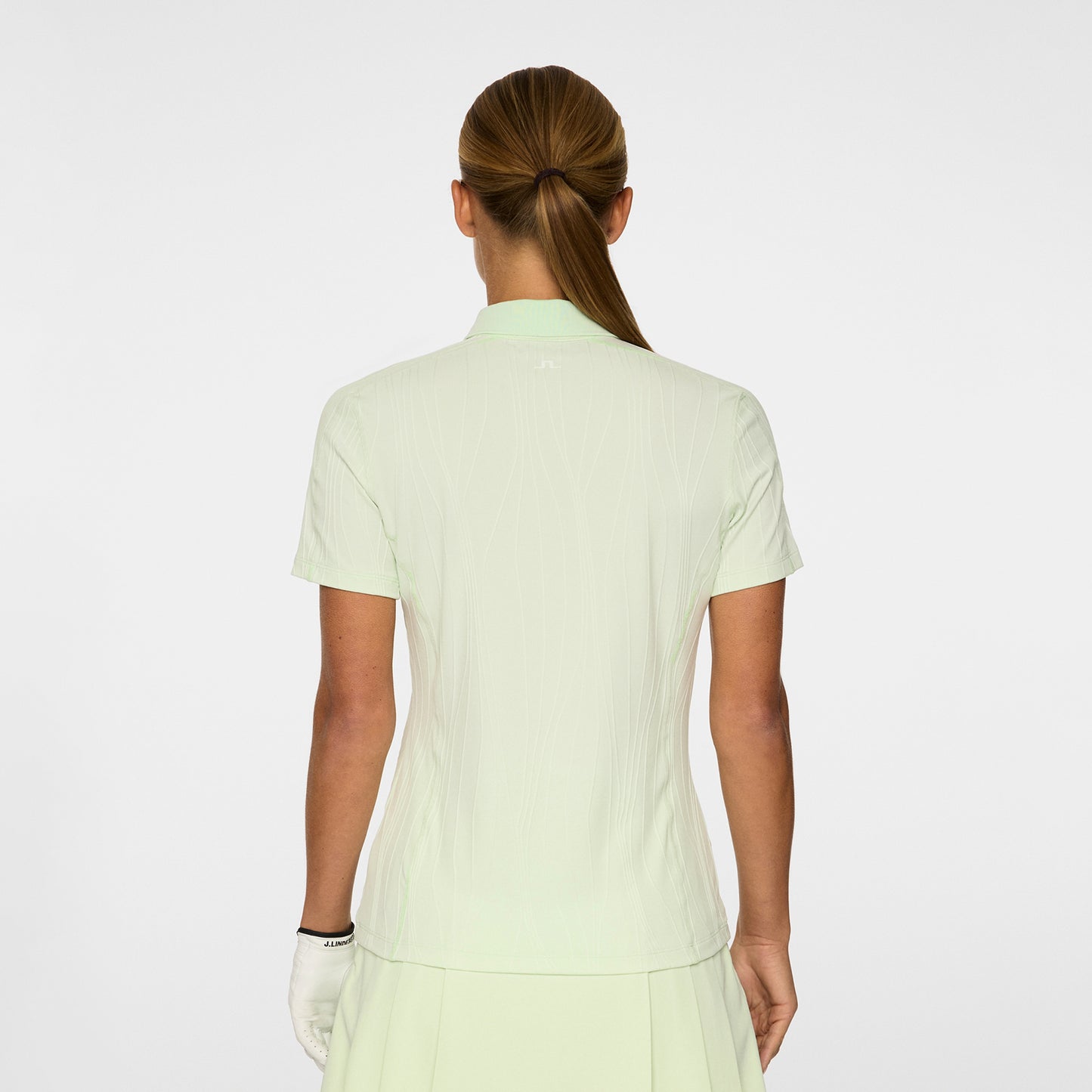 J.Lindeberg Ladies Polo with Subtle Wave Print