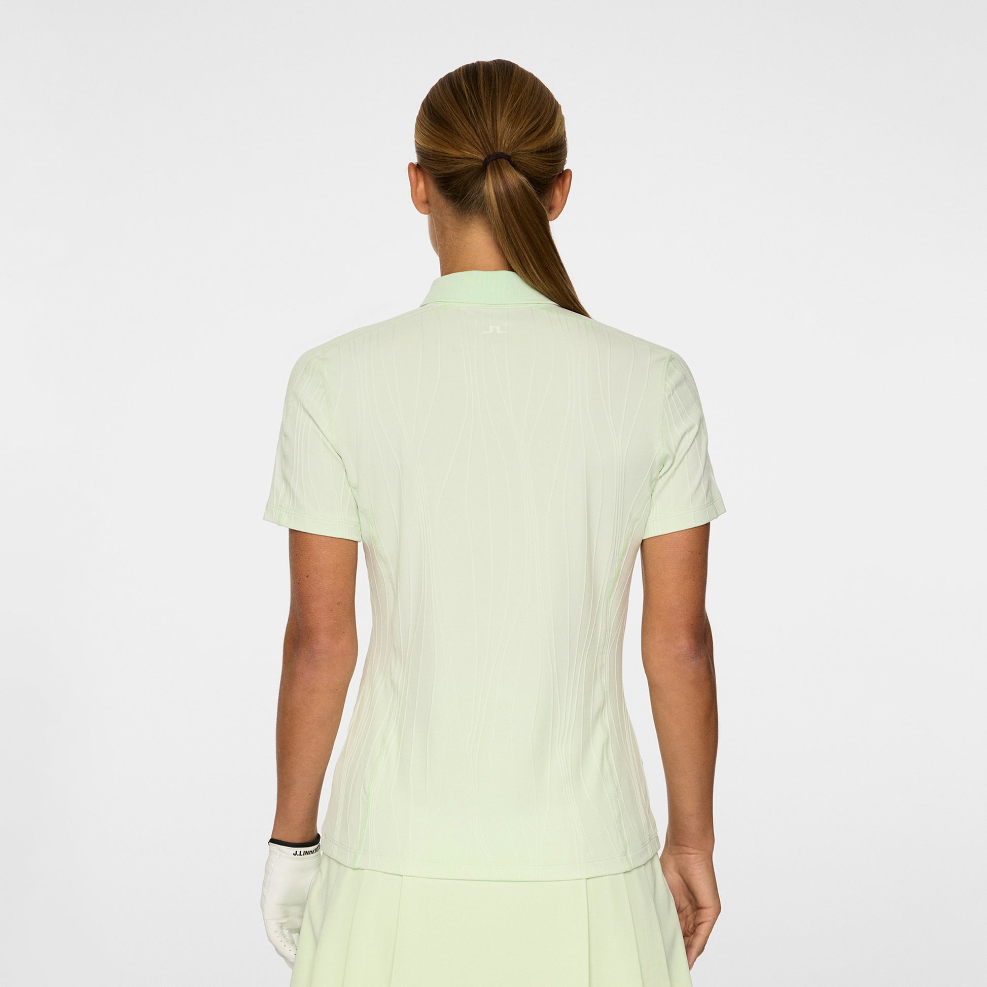 J.Lindeberg Ladies Polo with Subtle Wave Print