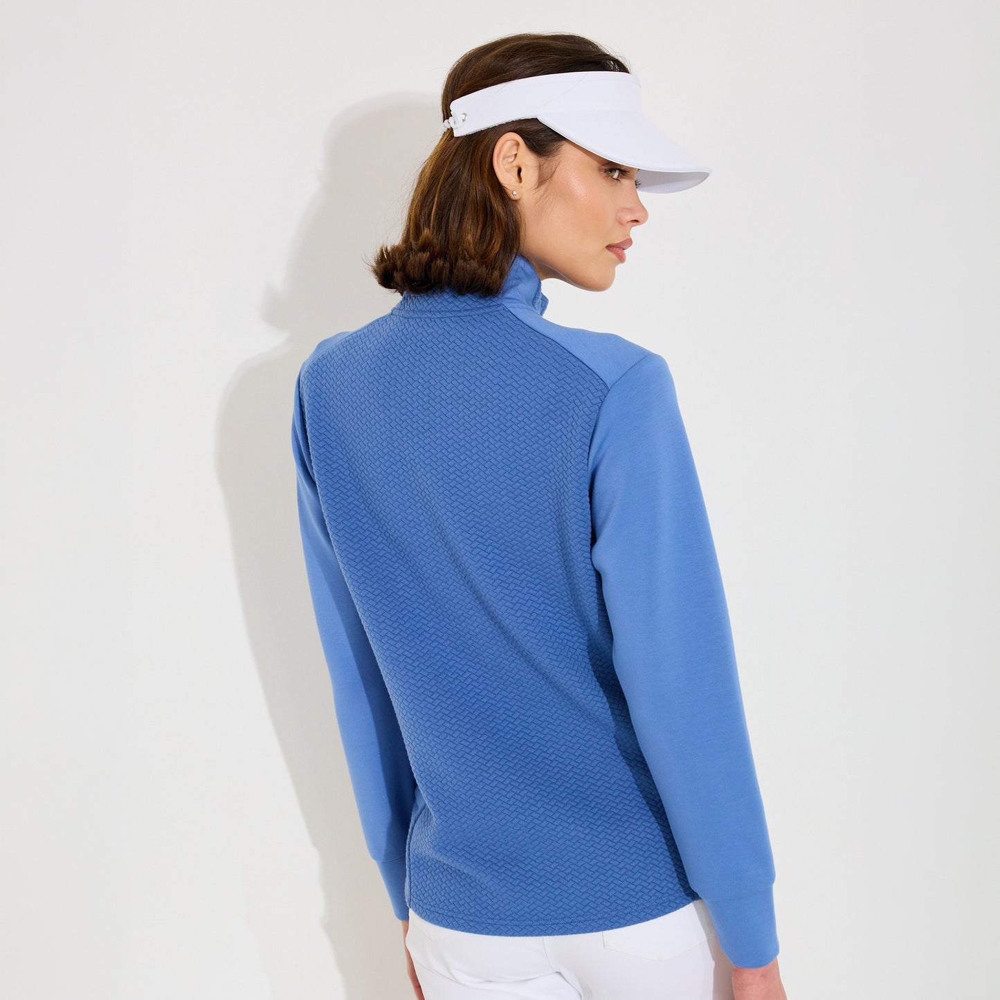 Abacus Ladies Jacquard Knit Full-Zip Jersey Jacket