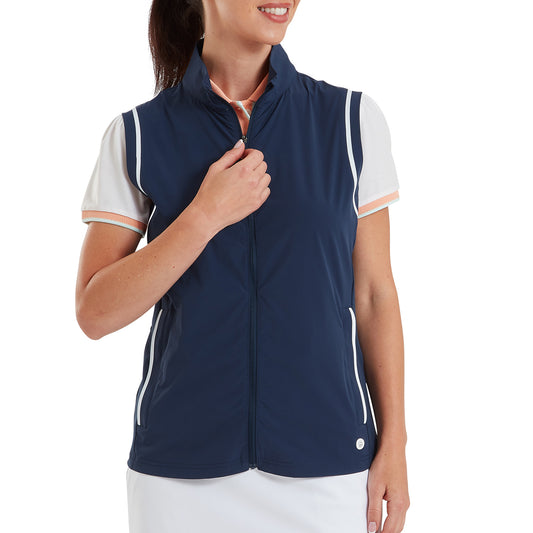 FootJoy Ladies Ultra Lightweight & Packable Gilet in Navy with Water Resistant Finish