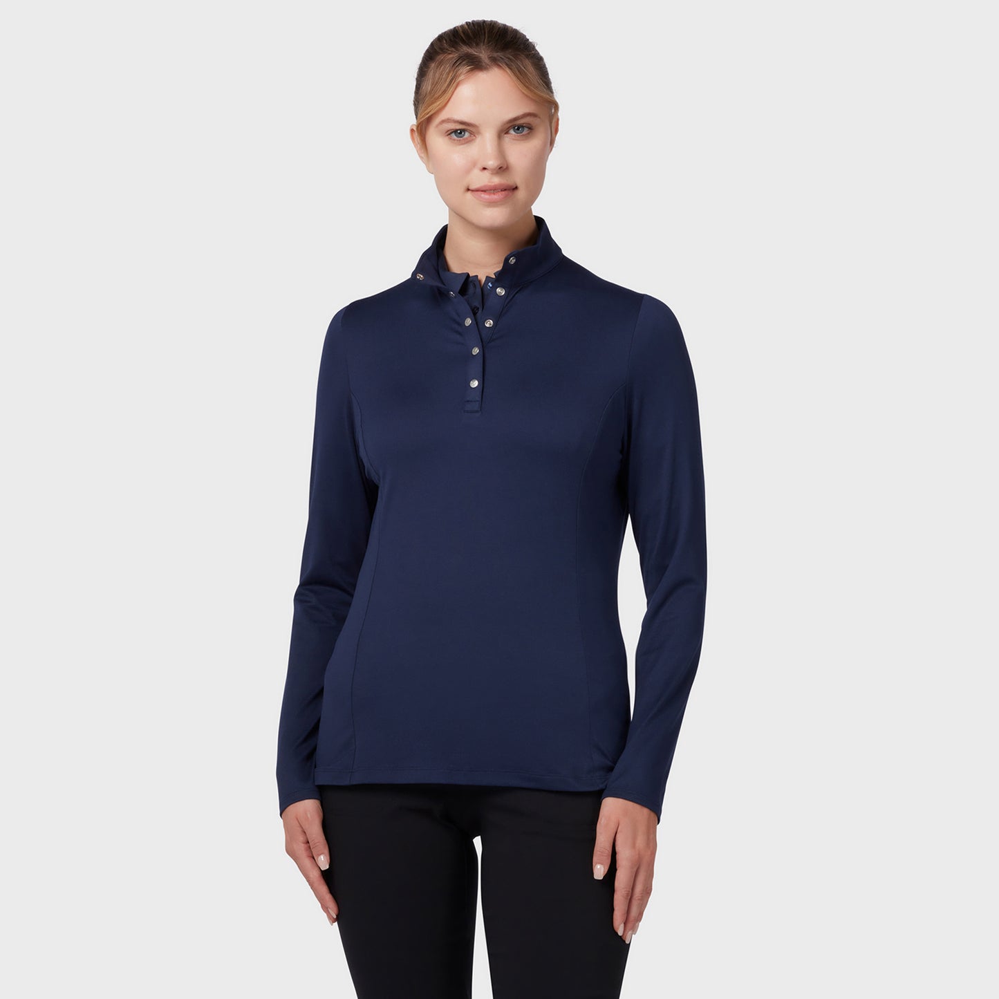 Callaway Ladies Soft-Stretch Long Sleeve Navy Golf Top