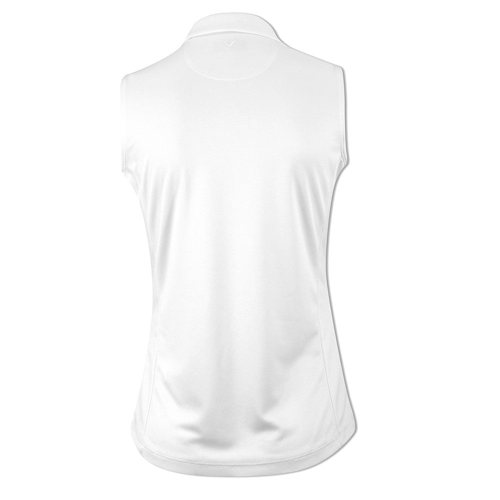 Callaway Ladies Essential Sleeveless Opti-Dri Polo in Bright White