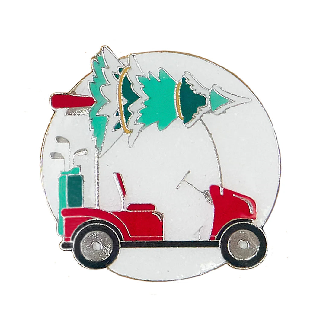 Christmas Golf Cart Golf Ball Marker