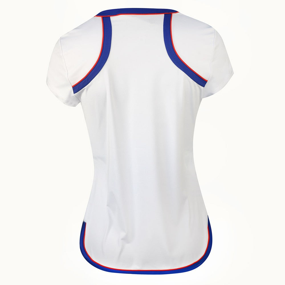 Original Penguin Ladies Square Neckline Top in Bright White