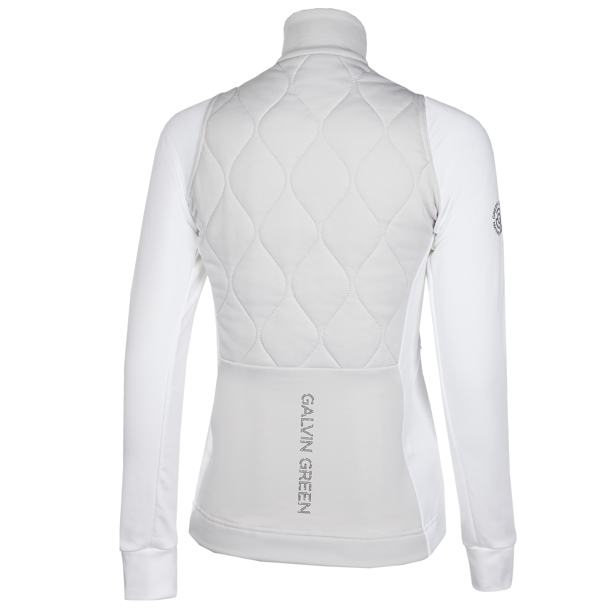 Galvin Green Ladies Insulating Mid-Layer Jacket In Cool Grey And White