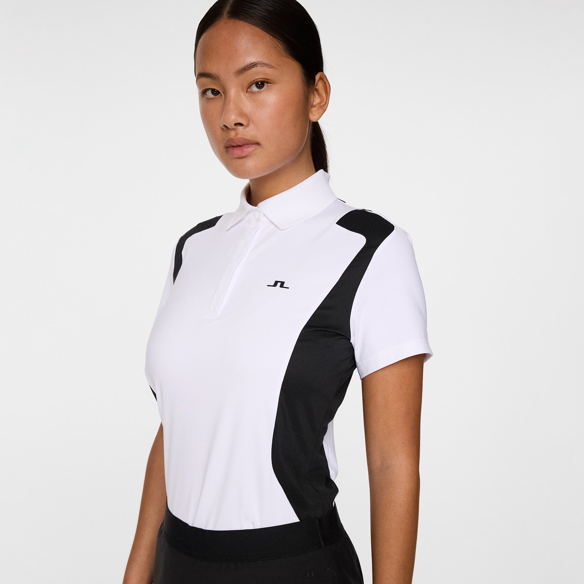 J.Lindeberg Ladies Polo with Shaped Contrast Panels