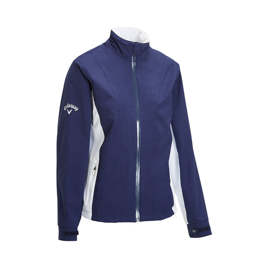 Callaway Ladies Weather Series Waterproof Jacket with 3 Year Warranty in Peacoat & White