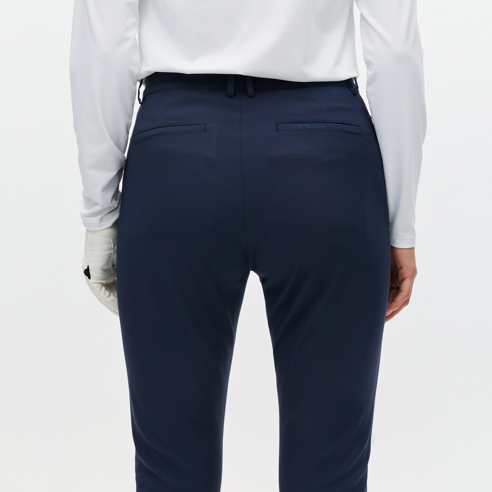 Rohnisch Ladies Navy Slim Fit Chino-Style Trousers - Lightweight & Beautifully Tailored