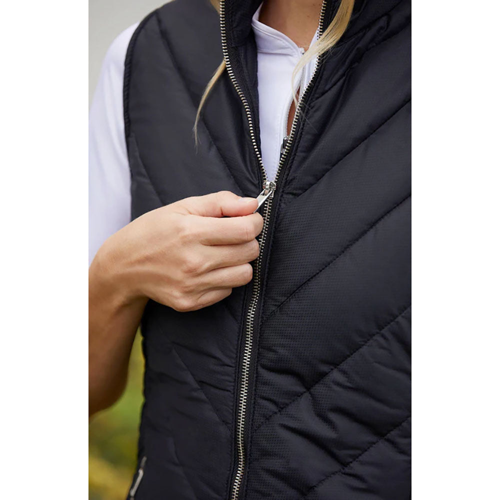 Tail Ladies Quilted Gilet in Onyx Black