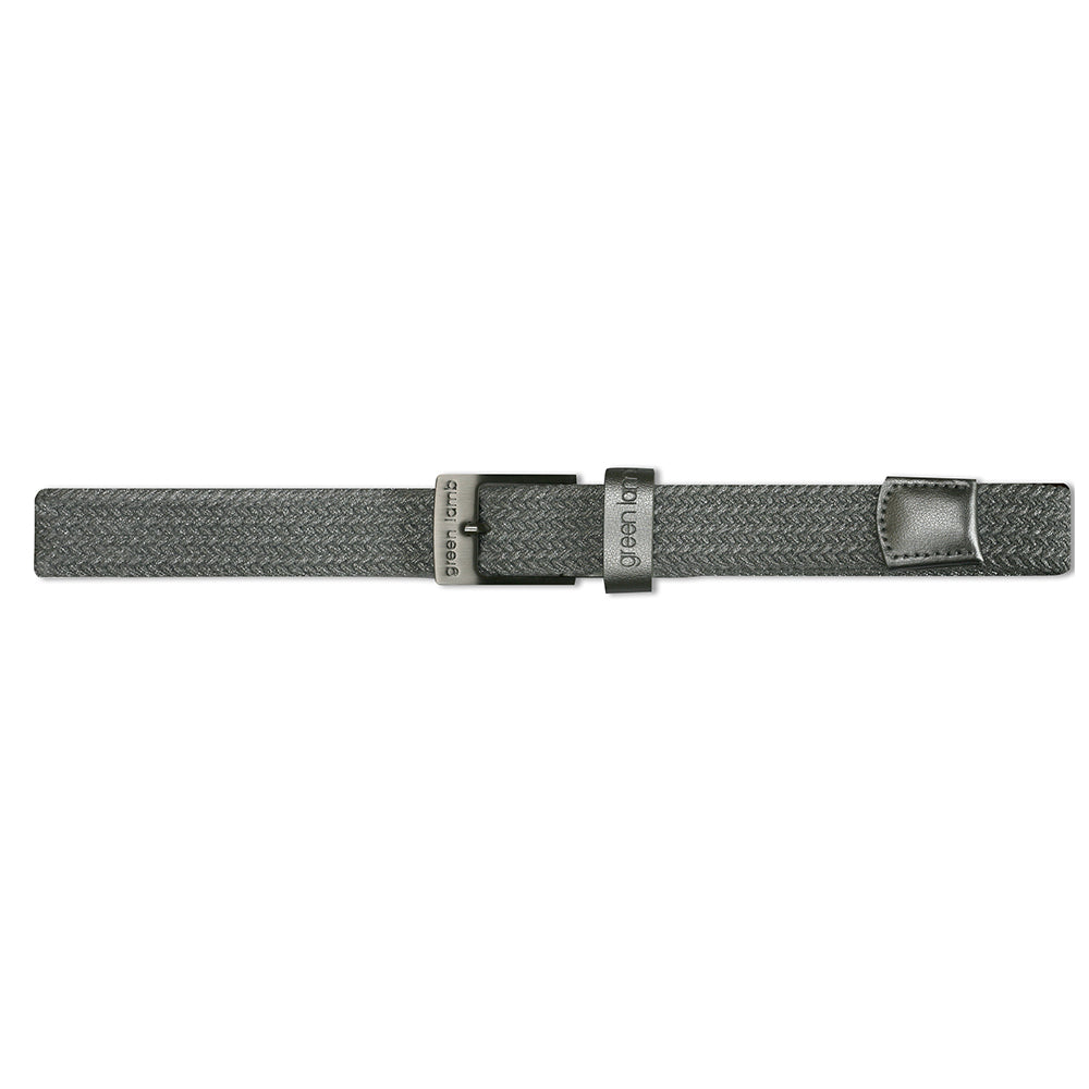 Green Lamb Ladies Elasticated Braided Stretch Belt in Silver