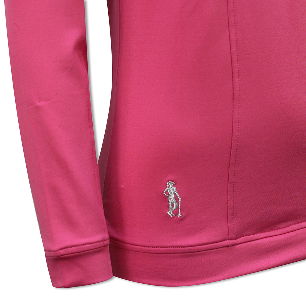 Glenmuir Ladies Lightweight Mid-Layer with Zip-Neck in Hot Pink