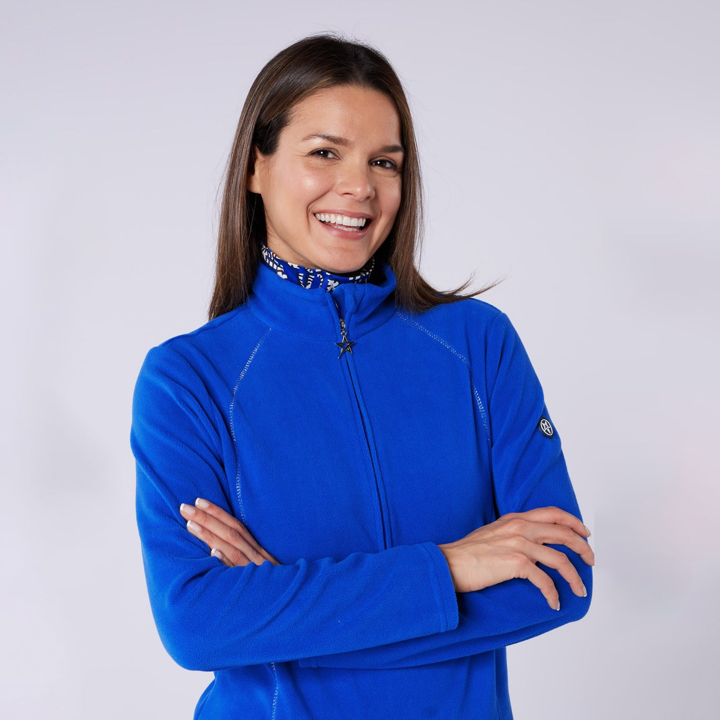 Swing Out Sister Ultra-Soft 1/4 Zip Fleece with Silver Thread Contour Seams