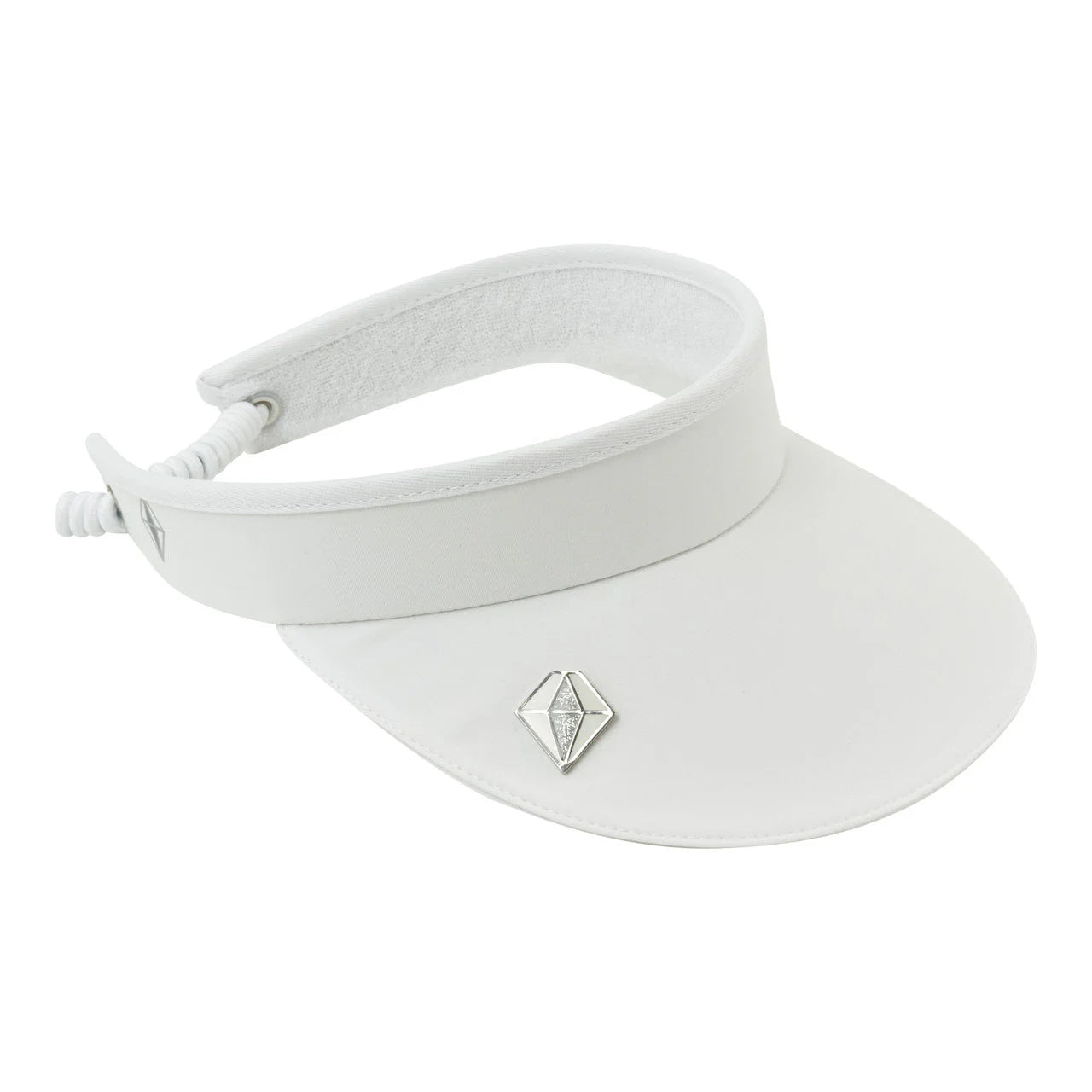 Pure Ladies Cable Adjusted Golf Visor in White