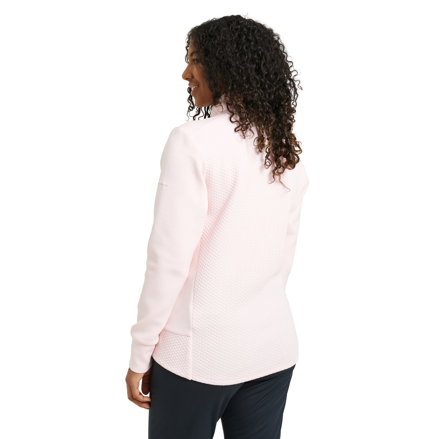 Abacus Ladies Jacquard Knit Full-Zip Fleece Mid-Layer Jacket