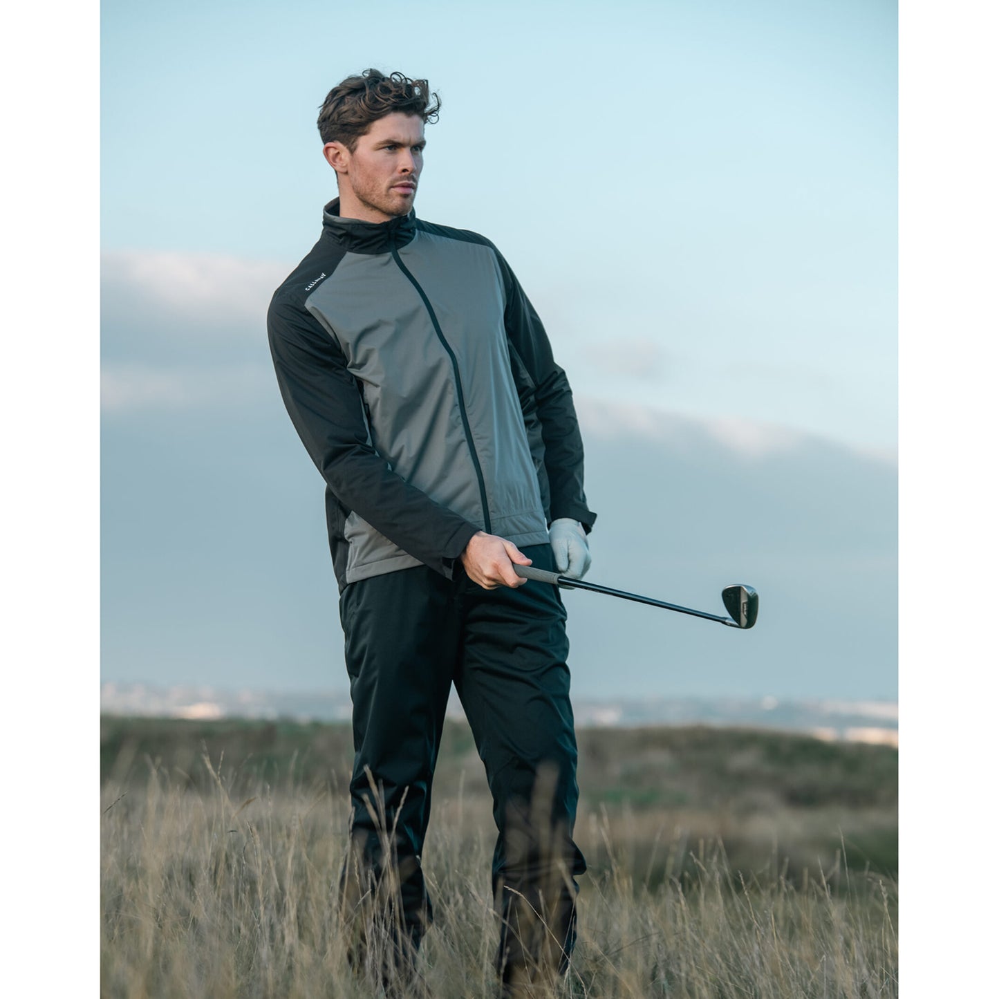 Callaway Mens Waterproof Jacket with Contrast Panels and 1 Year Warranty
