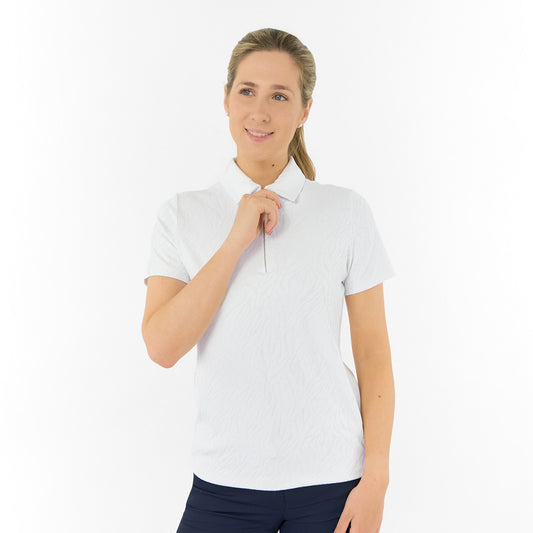 Pure Golf Ladies Short Sleeve Jacquard Textured Polo