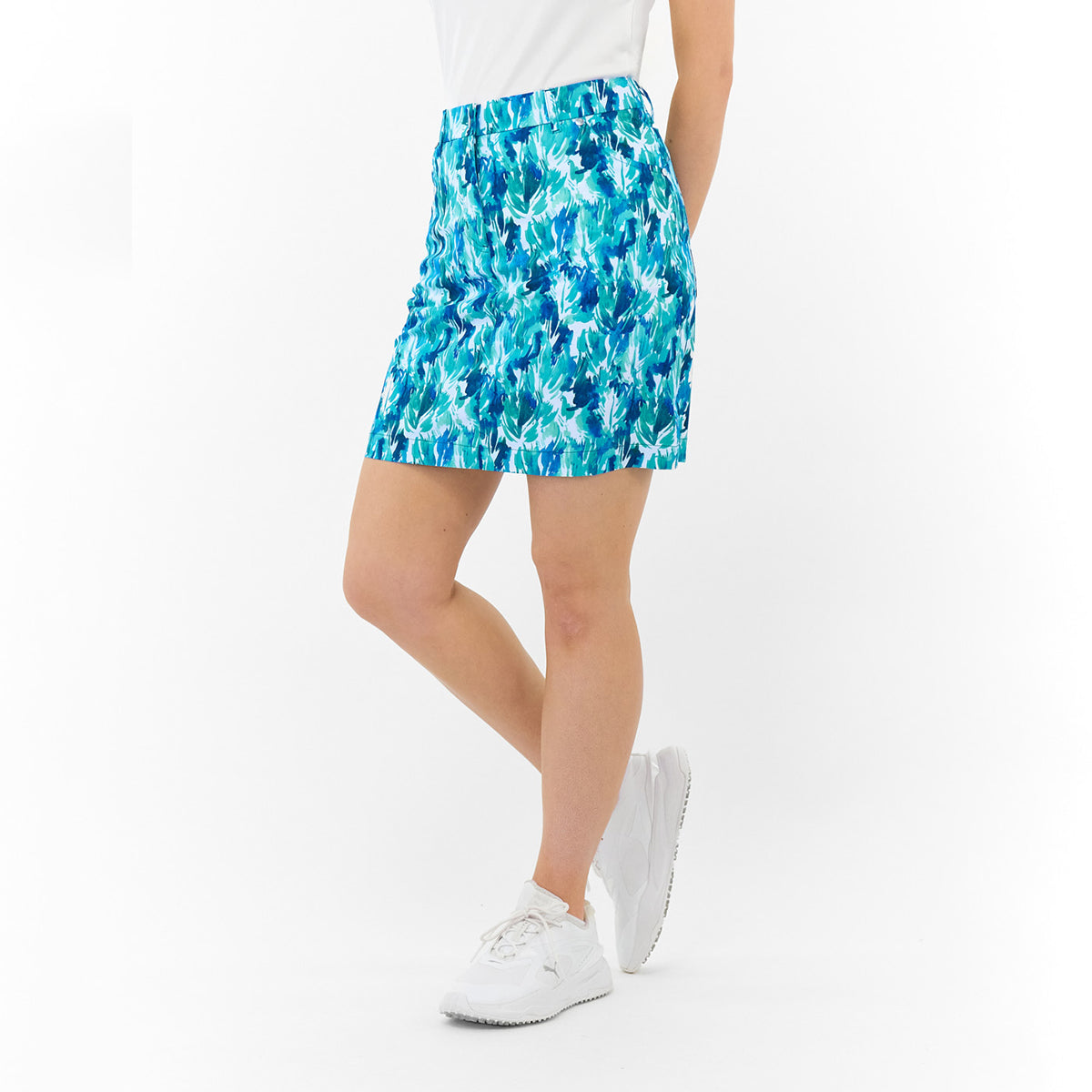 Pure Golf Ladies Golf Skort - Effortless Botanical Elegance